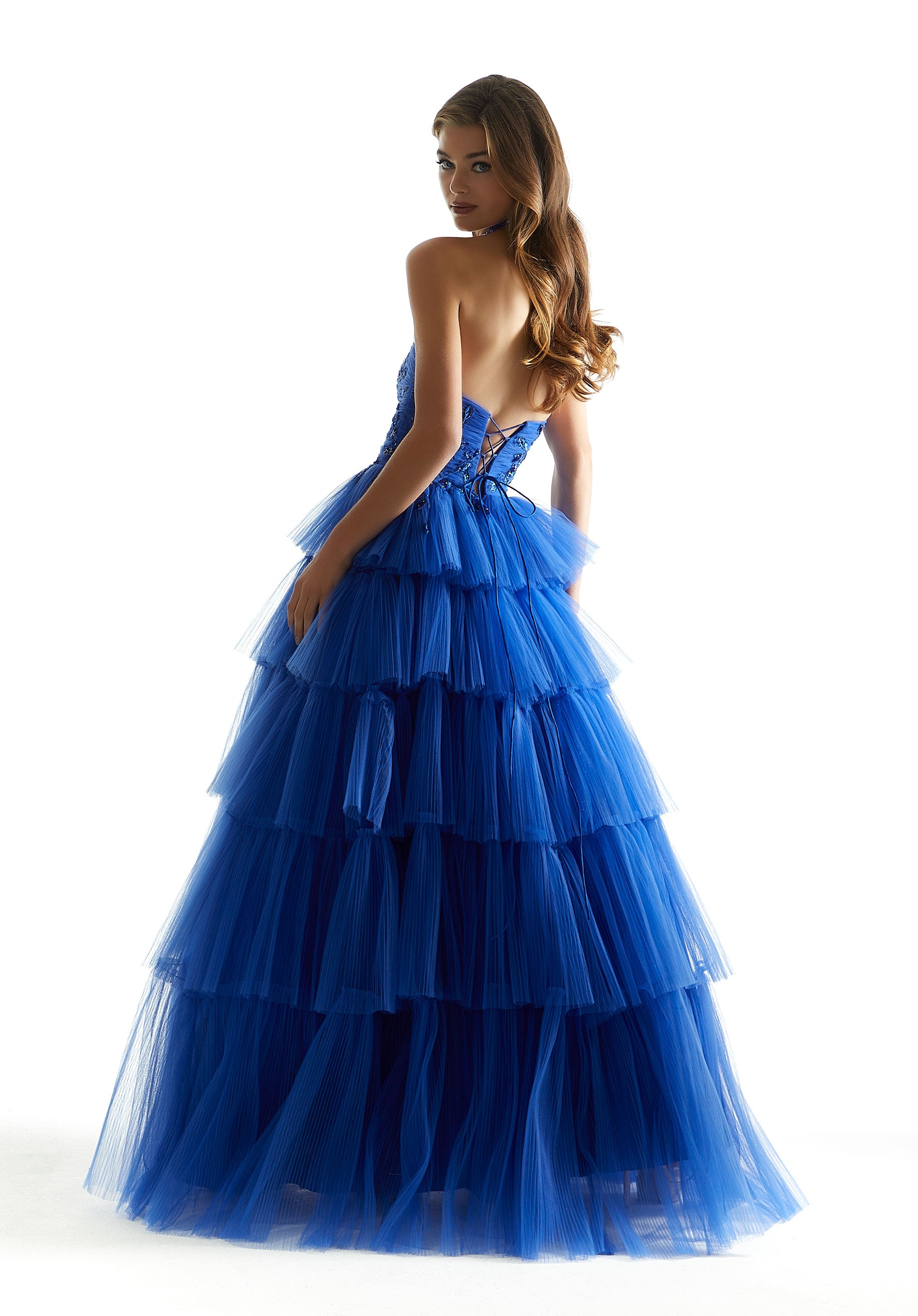 Prom Dresses Long Ball Gown Beaded Prom Dress Royal