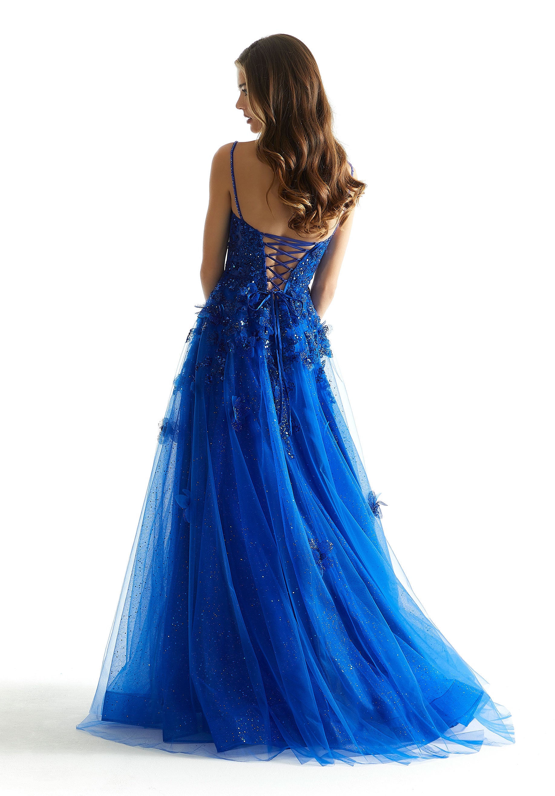 Prom Dresses Long Formal 3D Floral A Line Prom Dress Royal