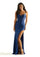 Prom Dresses Long Fitted Formal Glitter Prom Dress Navy