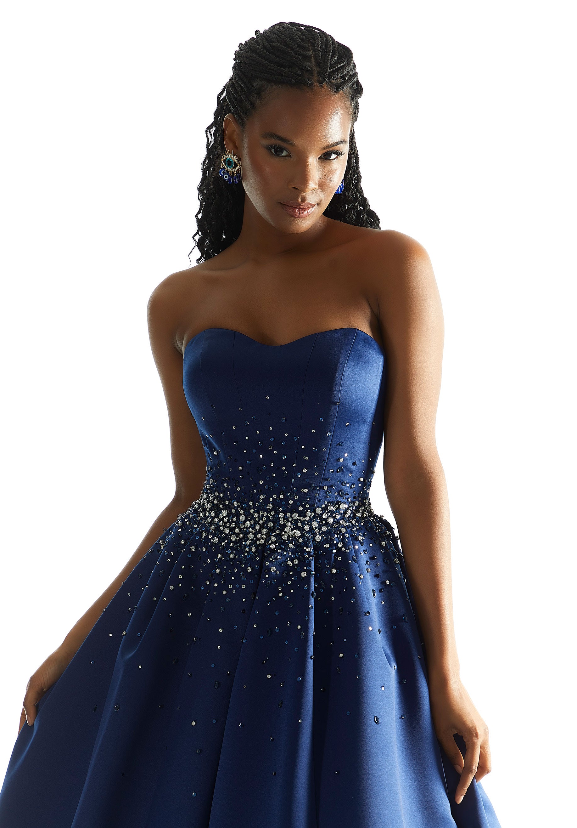 MGNY Madeline Gardner New York 49054 Prom Long Beaded Ball Gown