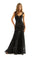 Prom Dresses Formal Long Mermaid Beaded Lace Prom Dress Black/Nude