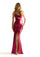 Prom Dresses Long Fitted Formal Metallic Prom Dress Magenta