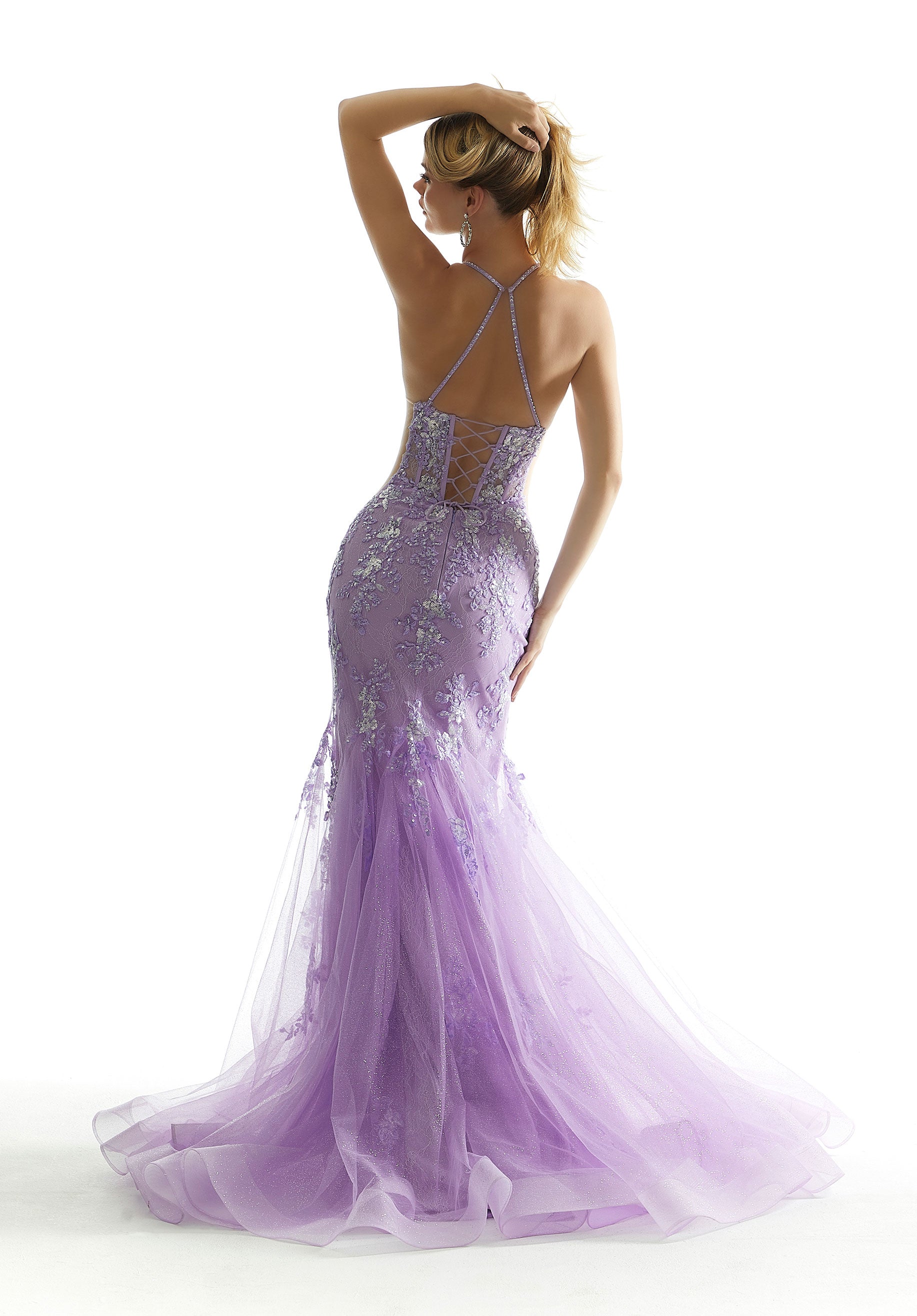 Prom Dresses Long Formal Lace Mermaid Prom Dress Lilac