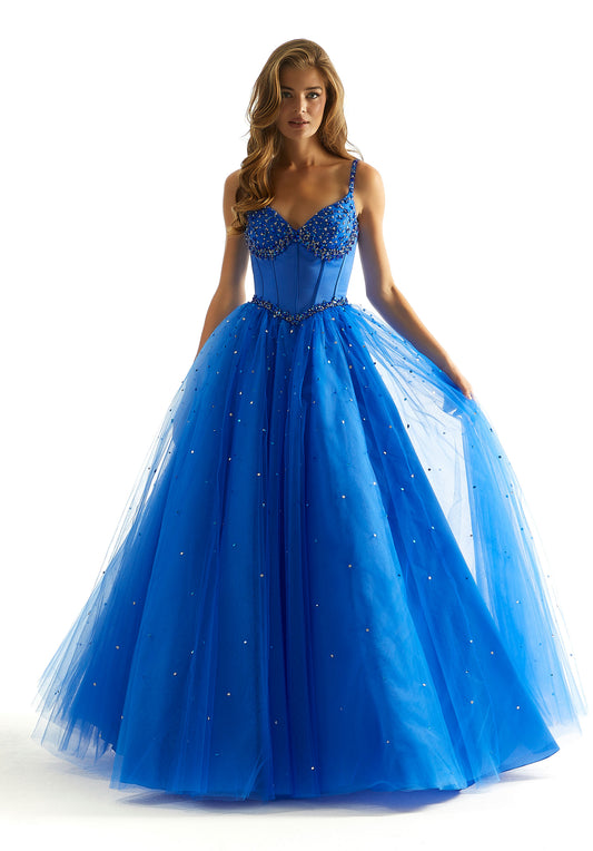Prom Dresses Ball Gown Long Corset Beaded Prom Dress Regal Royal