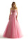 Prom Dresses Formal Long A Line Beaded Floral Prom Dress Lipstick/Blush