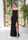 Prom Dresses Long Prom Ruffle Slit Formal Dress Black