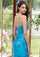 Prom Dresses Long Fitted Metallic Formal Prom Dress Aqua