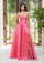 Prom Dresses Long Ball Gown Formal Slit Prom Dress Fuchsia