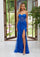 Prom Dresses Long Slit Formal Prom Sequin Dress Regal Royal