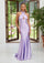 Prom Dresses Fitted Long Formal Prom Mermaid Dress Lilac