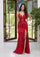 Prom Dresses Prom Long Formal Floral Sequin Dress Red
