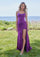 Prom Dresses Long Formal Slit Prom Dress Wine