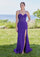 Prom Dresses Long Prom Lace Fitted Formal Dress Purple