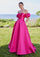 Prom Dresses Long Formal Ball Gown Puff Prom Dress Fuchsia
