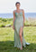 Prom Dresses Long Prom Lace Formal Glitter Dress Sage