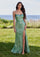 Prom Dresses Prom Long Formal Pattern Sequin Dress  Sage