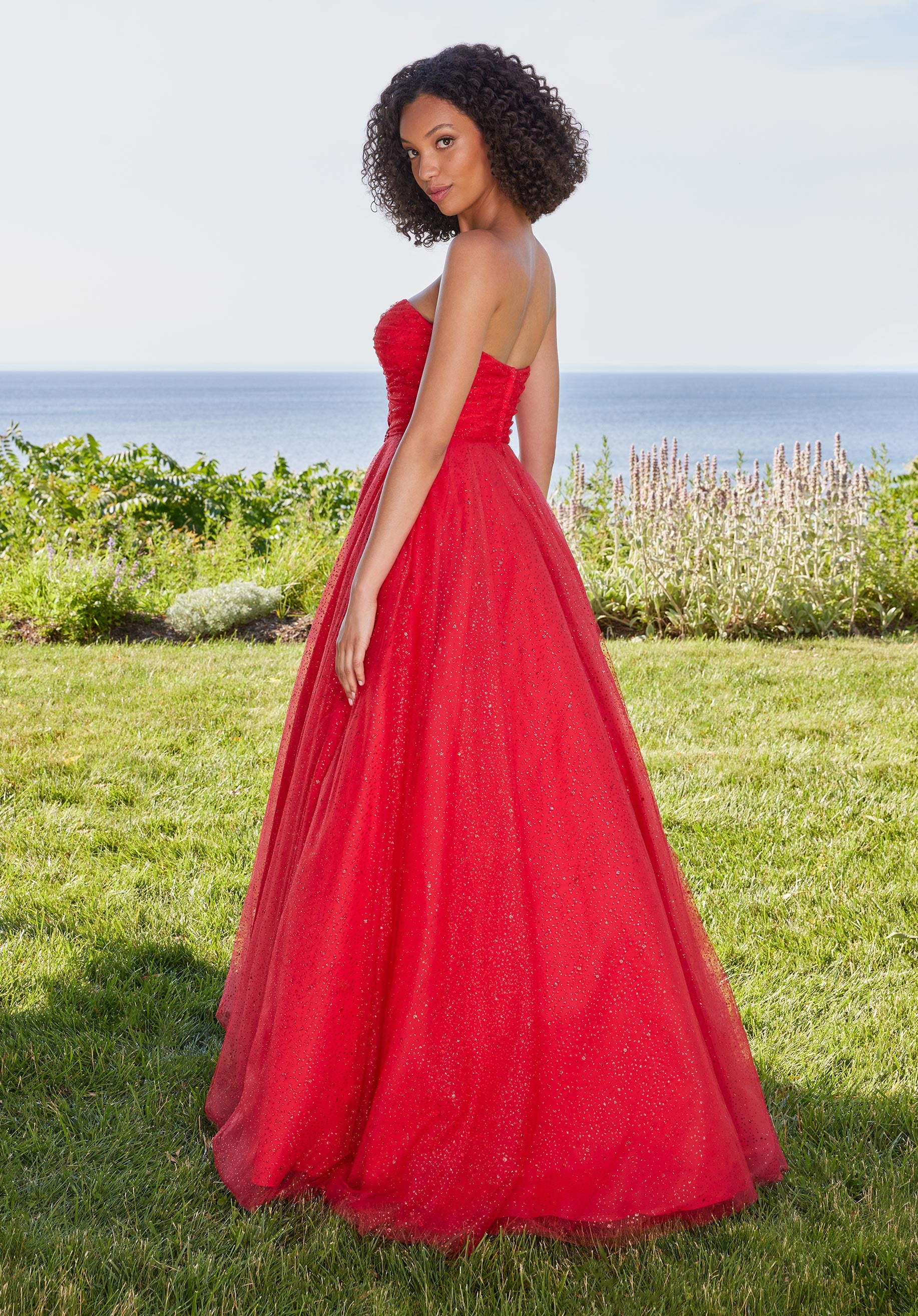 Prom Dresses A Line Long Formal Glitter Prom Dress Scarlet