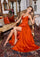 Prom Dresses Long A Line Formal Pleated Slit Prom Dress Red