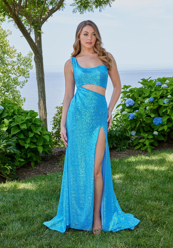 Prom Dresses Long Sequin Formal Detail Prom Dress Aqua