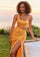 Prom Dresses Long Sequin Formal Detail Prom Dress Tangerine