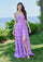 Prom Dresses A Line Long Formal Prom Layered Ruffle Dress Primrose