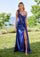 Prom Dresses Long Formal Prom Fit Metallic Dress Royal