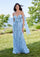 Prom Dresses Long Formal Prom Pattern Glitter Dress Light Blue