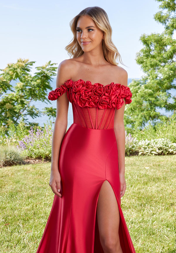 Morilee Prom 49171 Long Formal Prom Slit Floral Dress