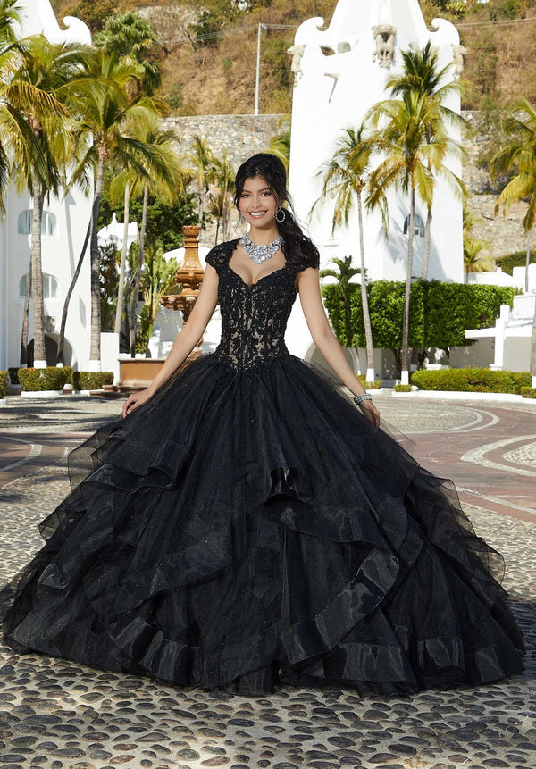 Sweetheart Floor-Length Tulle Quinceañera Ball Gown MGNY 60161