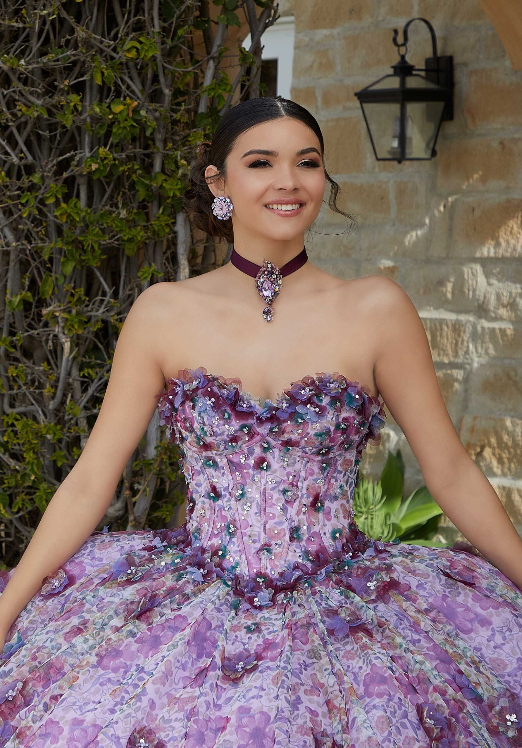 Off-the-Shoulder Floor-Length Tulle Quinceañera Ball Gown MGNY Madeline Gardner New York 60182