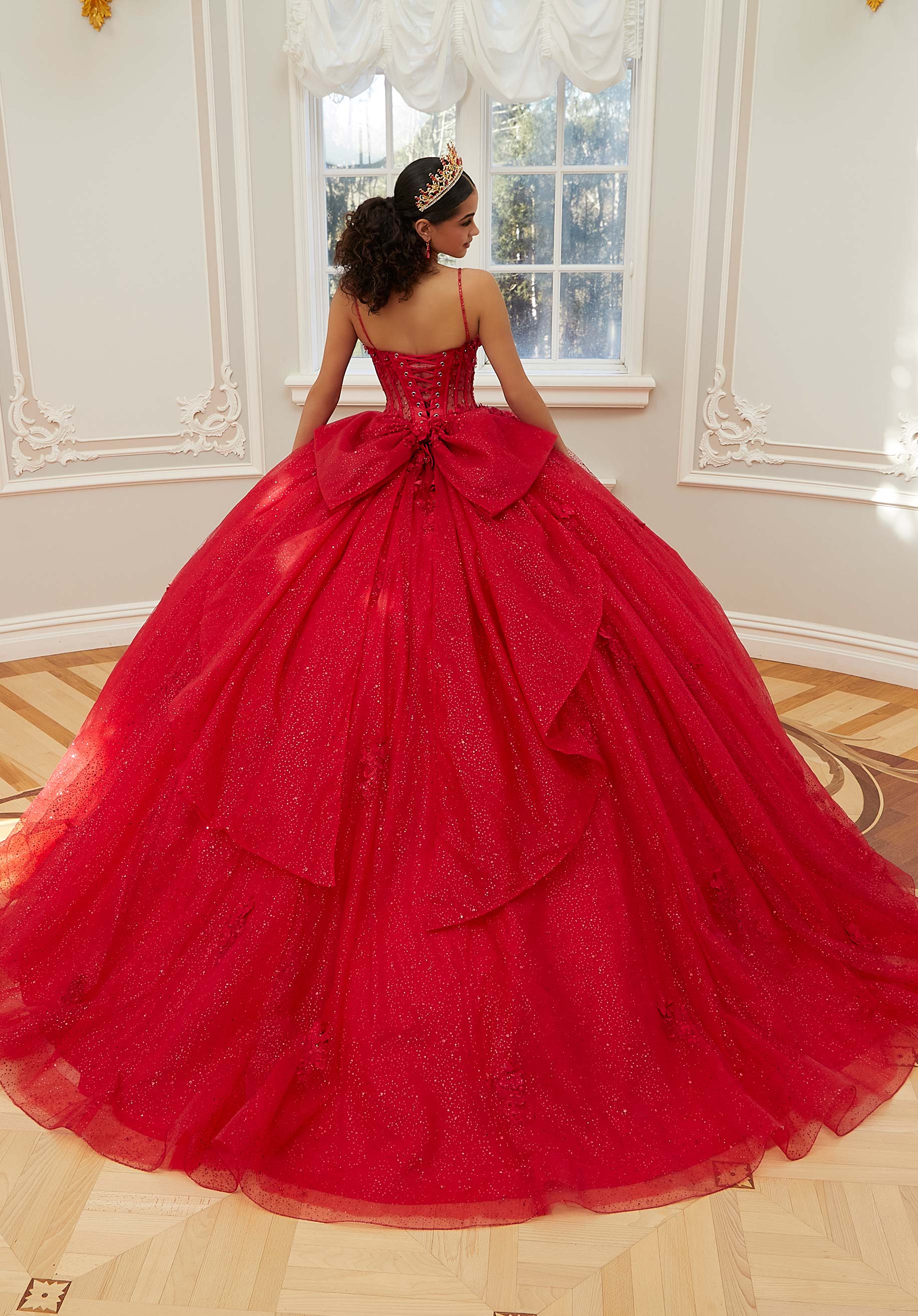 Sweetheart Floor-Length Tulle Quinceañera Ball Gown MGNY Madeline Gardner New York 60206