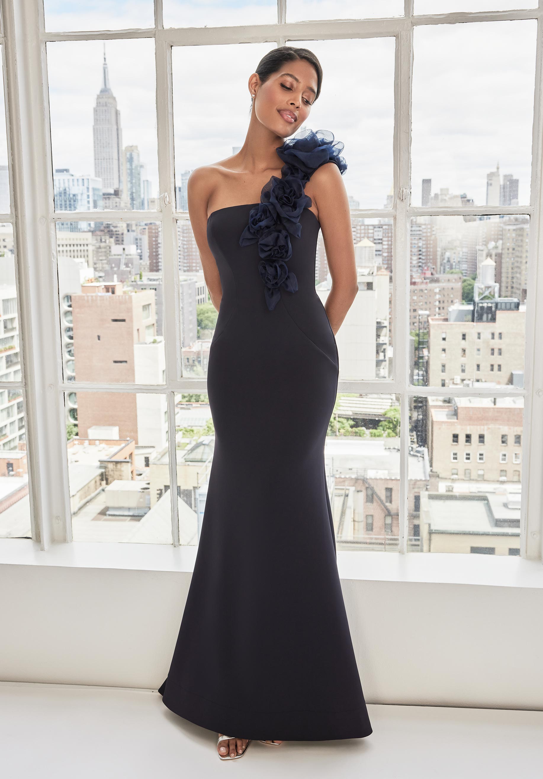 MGNY Madeline Gardner New York 73108 Fitted Long Formal Evening Dress