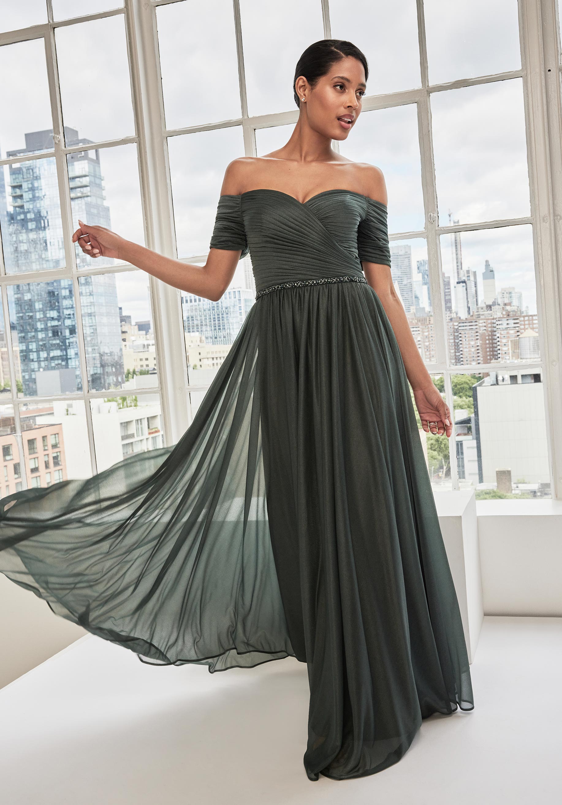 Formal Dresses A Line Long Formal Evening Dress Spruce