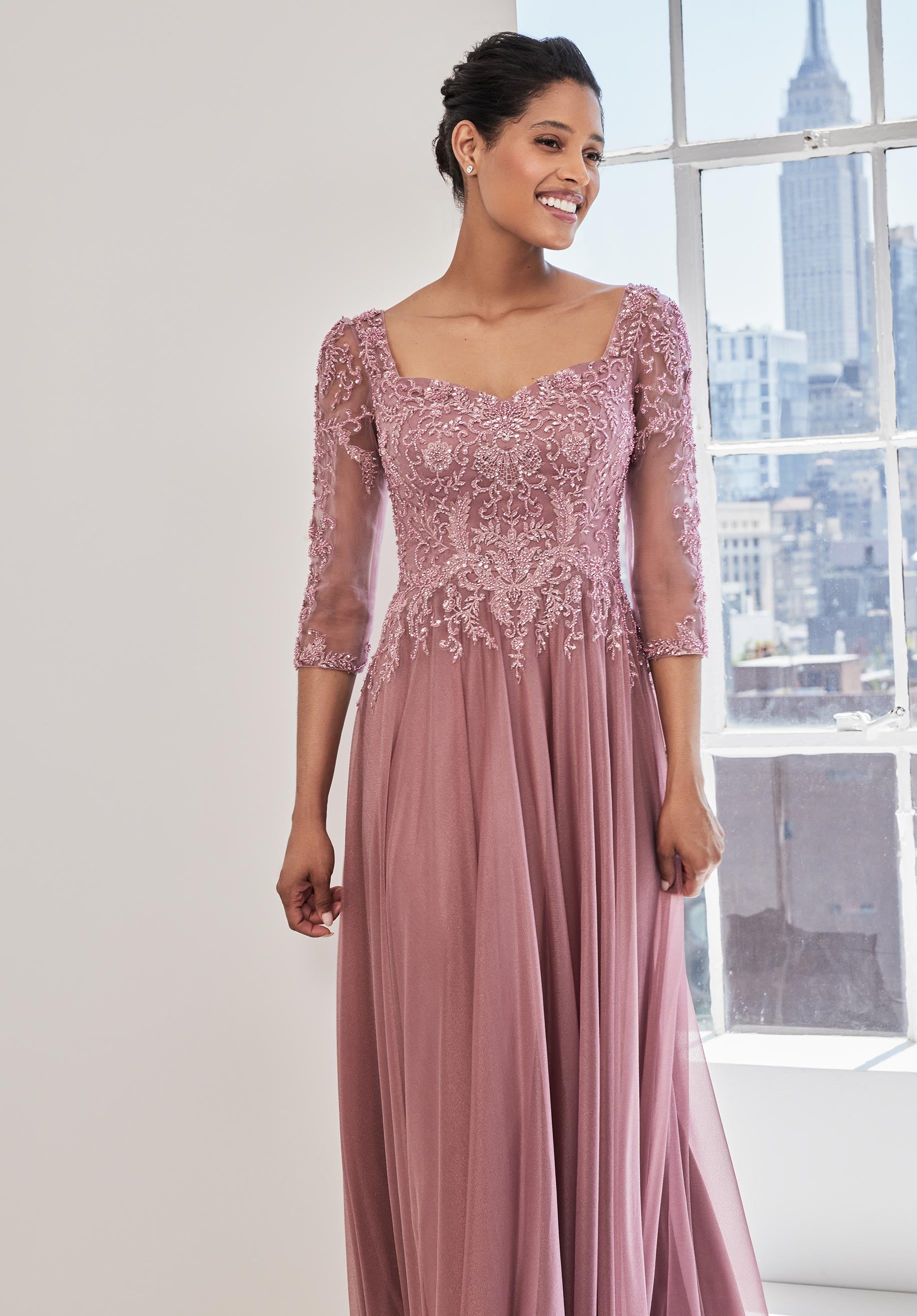 Mother of the Bride Dresses A Line Mother of the Bride Long Formal Dress Rose