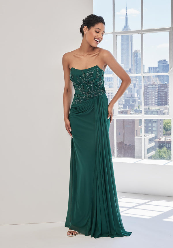 MGNY Madeline Gardner New York 73126 Floral Long Formal Evening Dress
