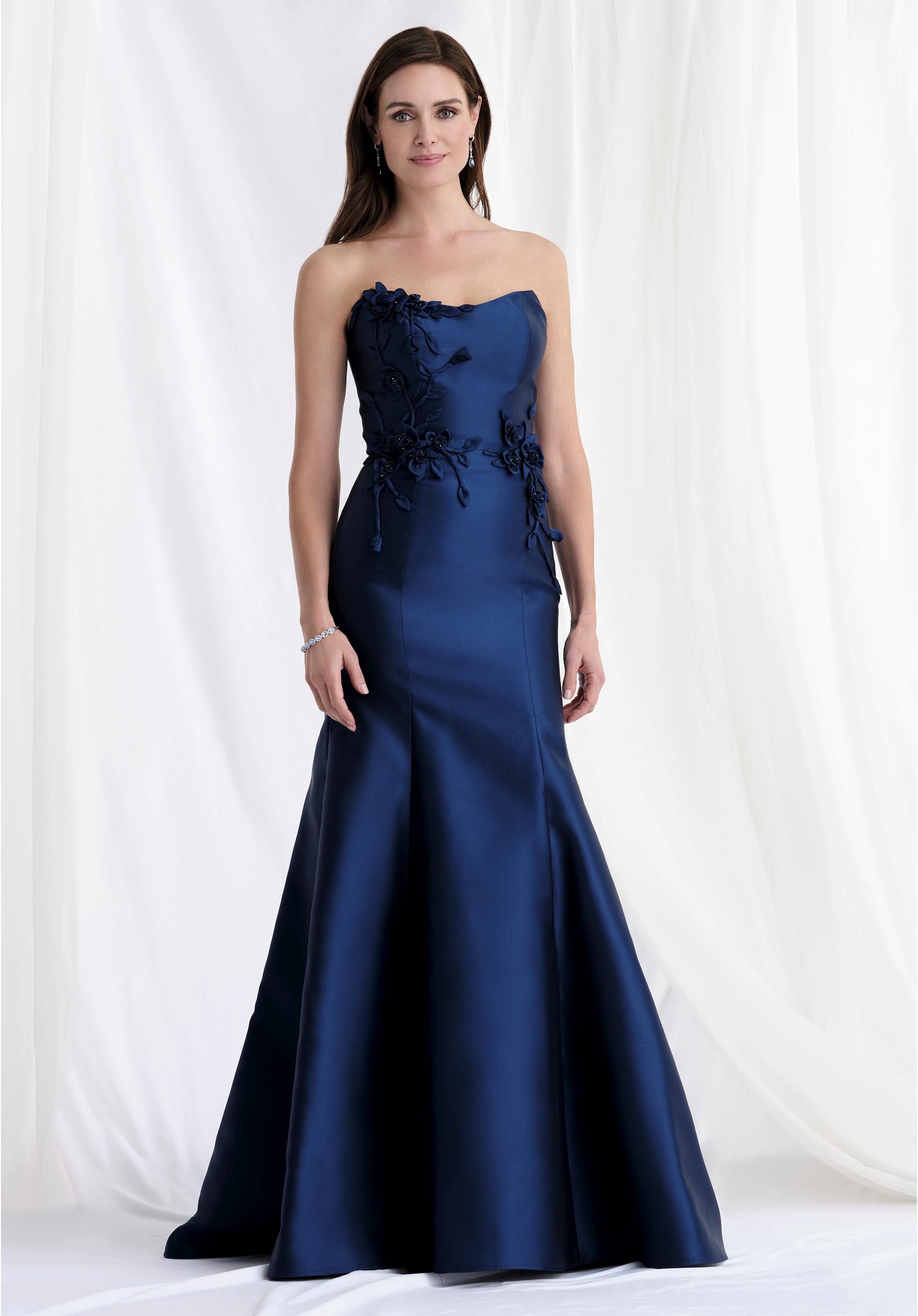 MGNY Madeline Gardner New York 73155D Long Formal 3D Applique Dress – The  Dress Outlet