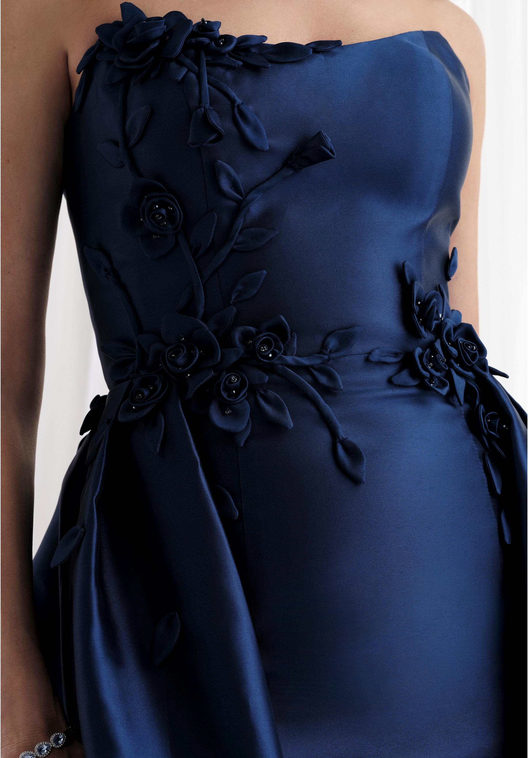 Prom Dresses Long Formal 3D Floral Prom Dress Mia Navy