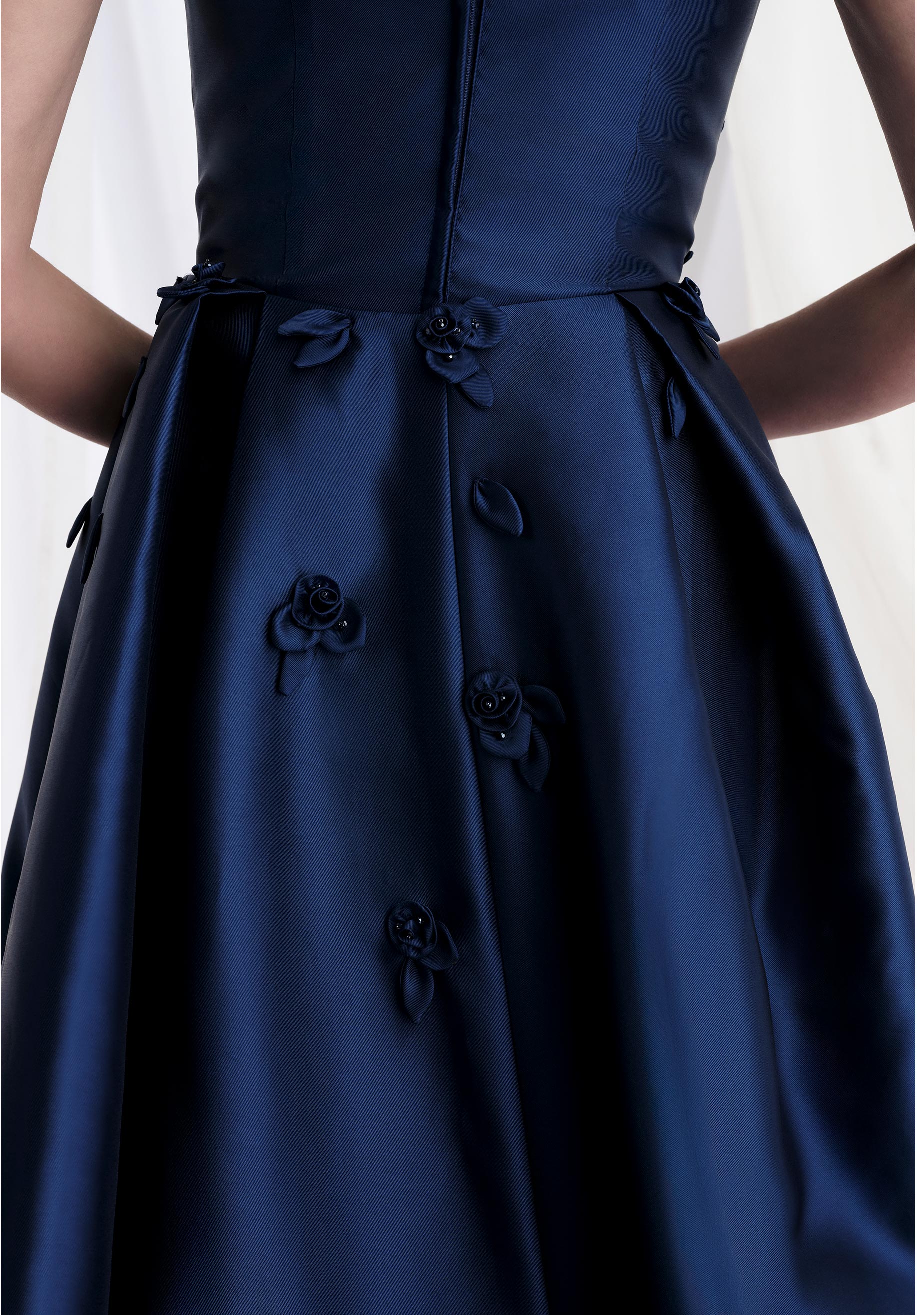 MGNY Madeline Gardner New York 73155D Long Formal 3D Applique Dress