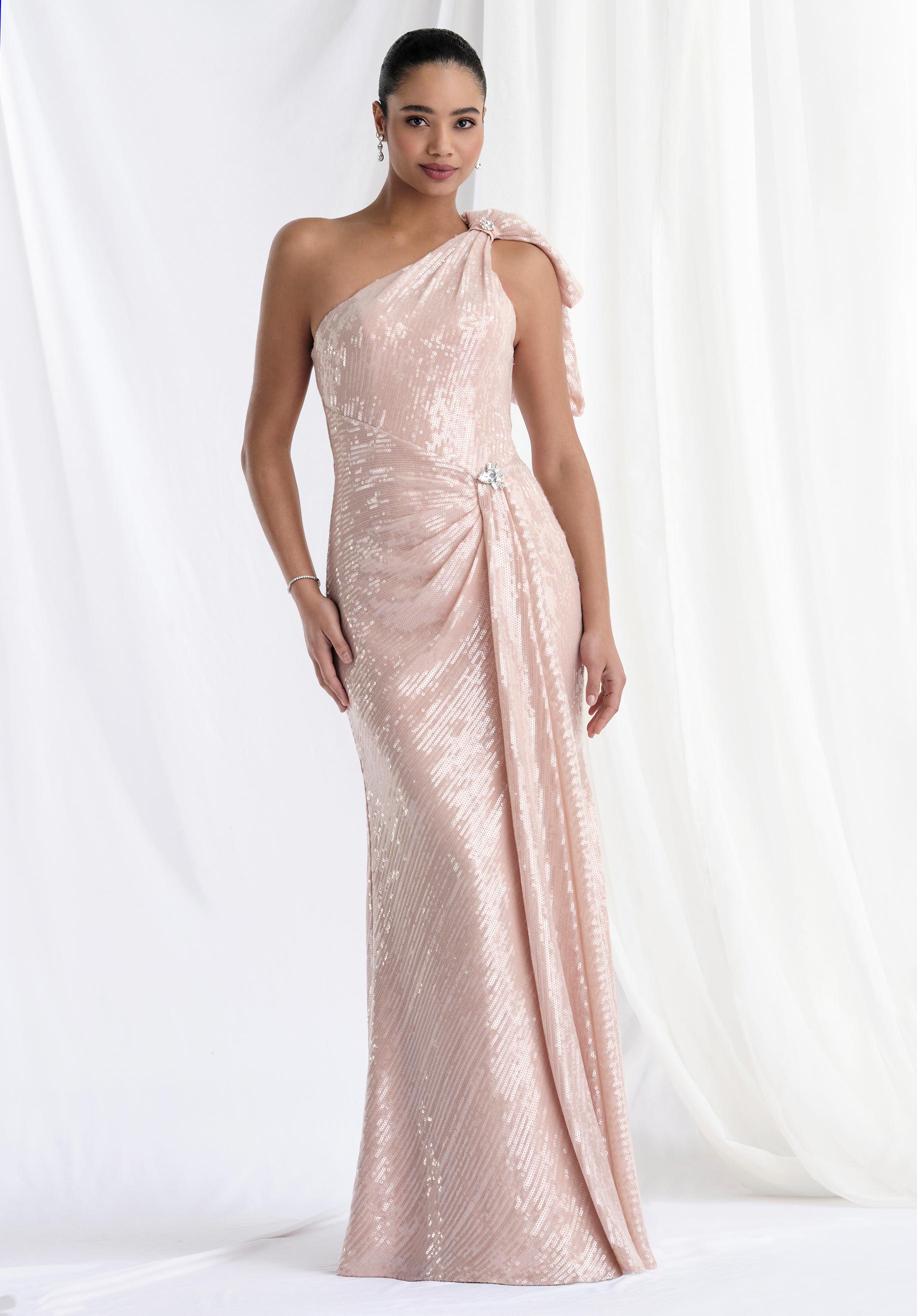 Formal Dresses Sequin Long Formal Dress Blush