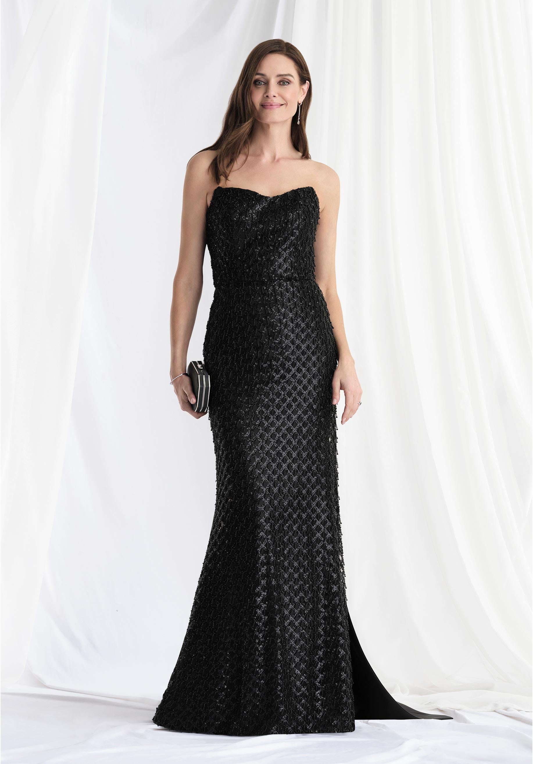 Prom Dresses Beaded Formal Long Prom Dress Black