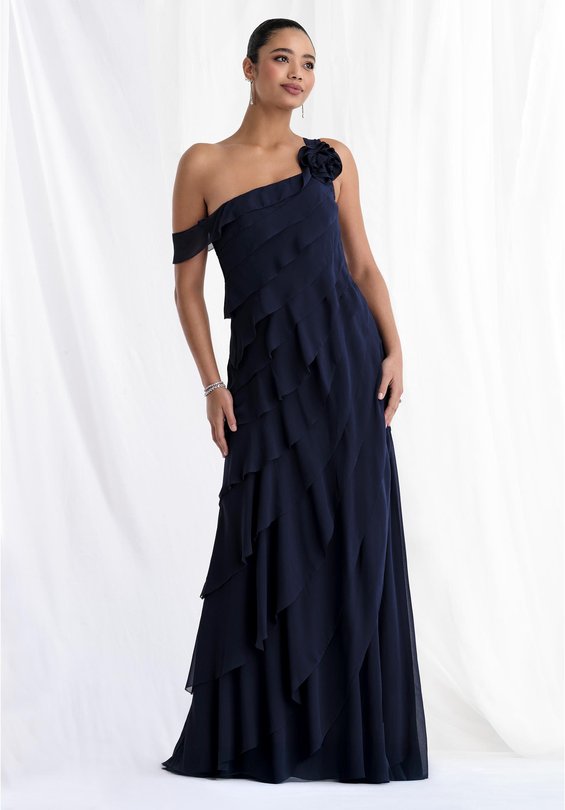 Formal Dresses Long A Line Formal Dress Navy