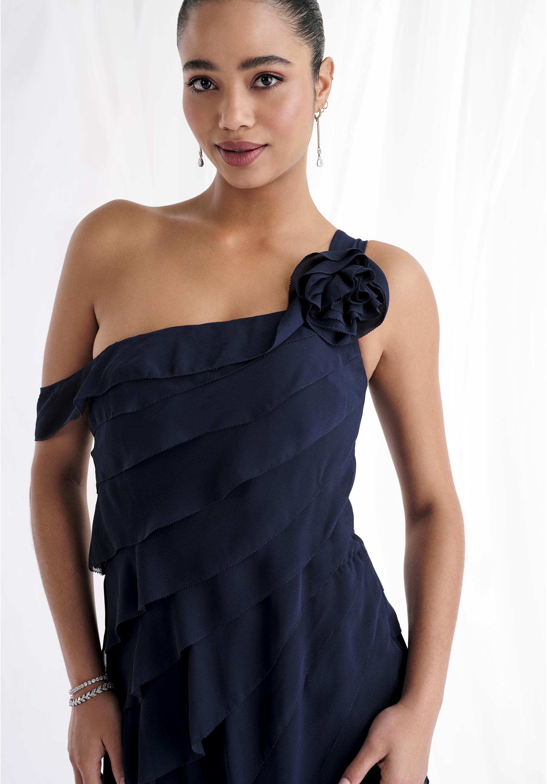 Formal Dresses Long A Line Formal Dress Navy