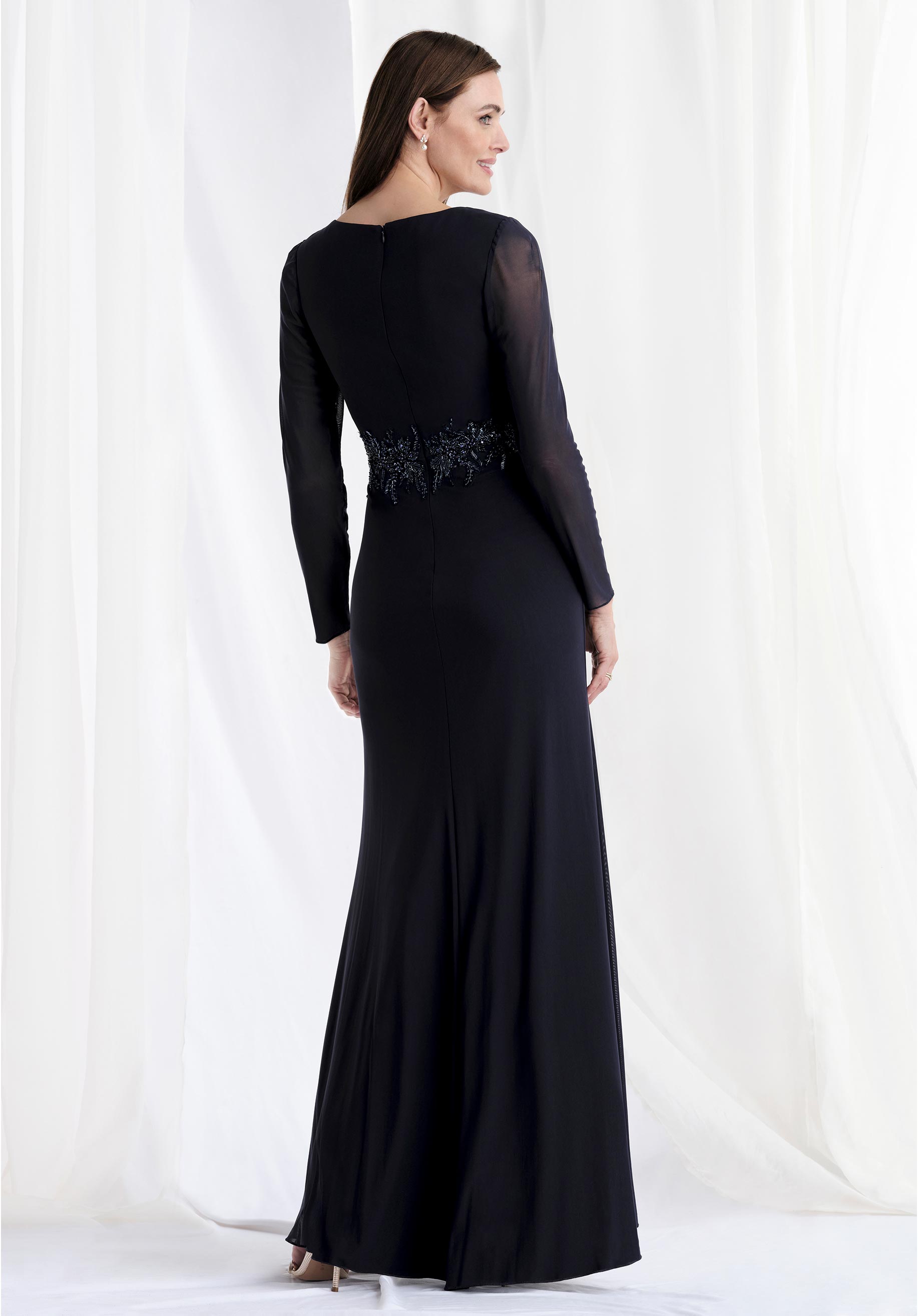 Mother of the Bride Dresses Long Sleeve Formal Mother of the Bride Dress Navy