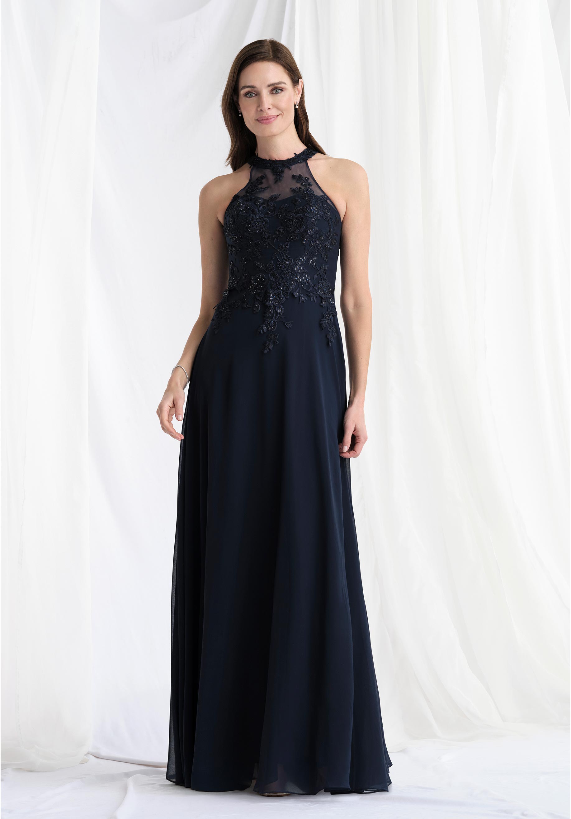 Formal Dresses Long Formal Beaded Evening Dress Navy