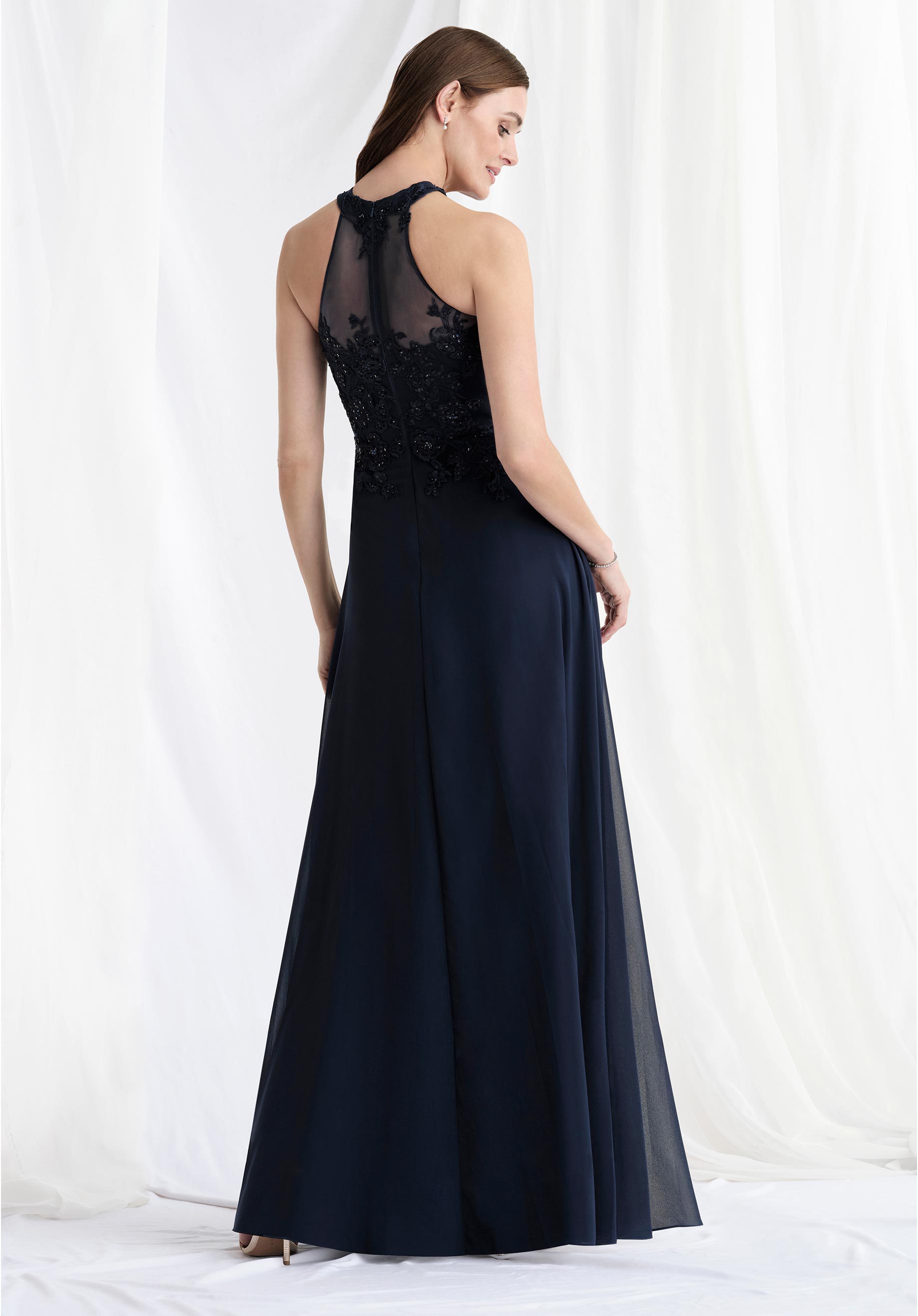 Formal Dresses Long Formal Beaded Evening Dress Navy