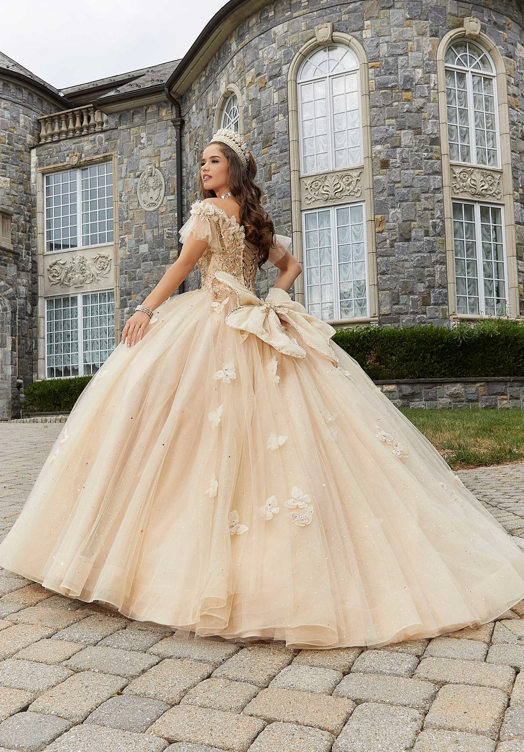 Sweetheart Floor-Length Tulle Quinceañera Ball Gown MGNY Madeline Gardner New York 89404