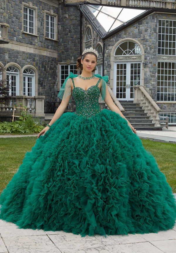Sweetheart Floor-Length Tulle Quinceañera Ball Gown MGNY Madeline Gardner New York 89410