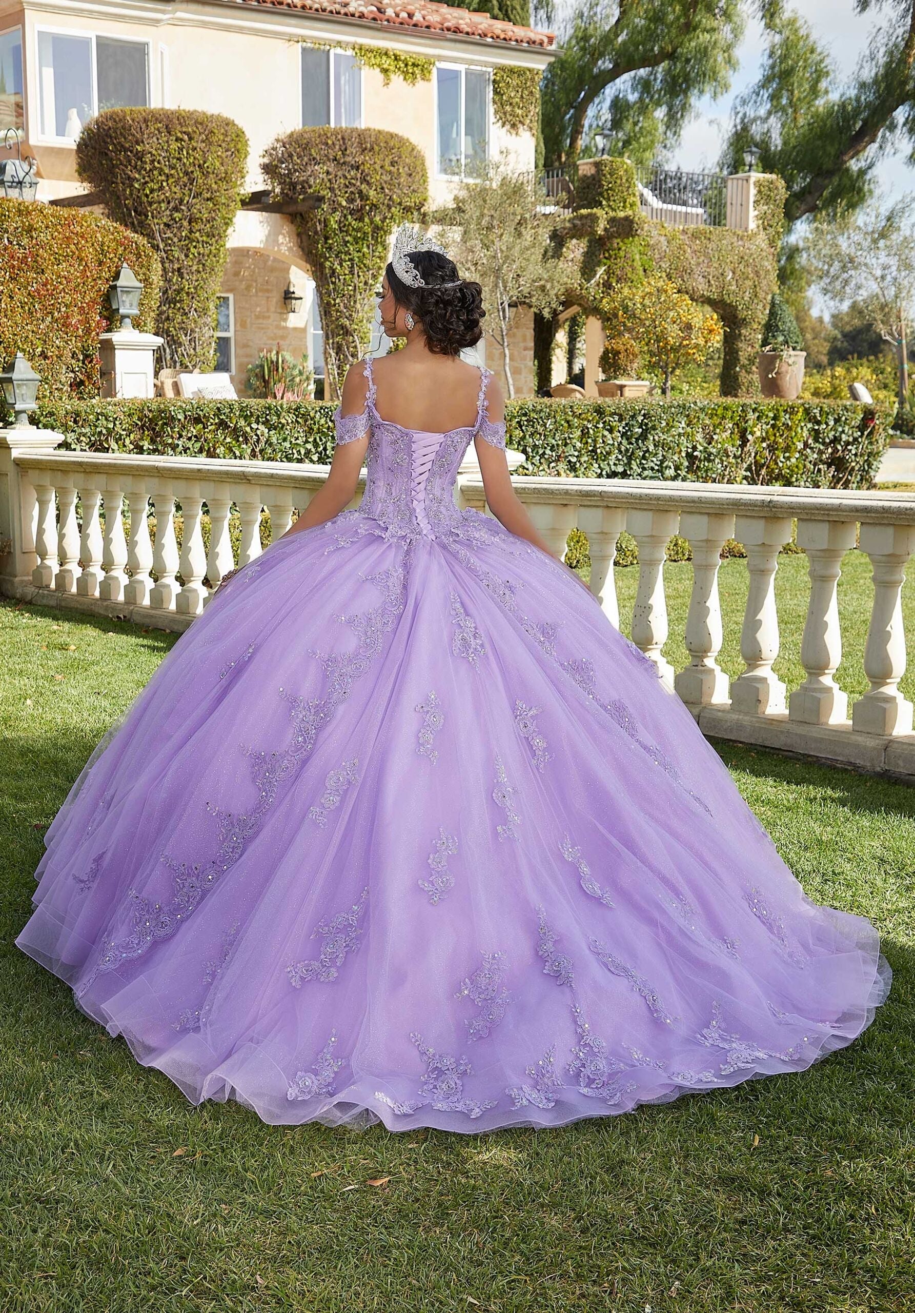 Sweetheart Floor-Length Tulle Quinceañera Ball Gown MGNY Madeline Gardner New York 89422