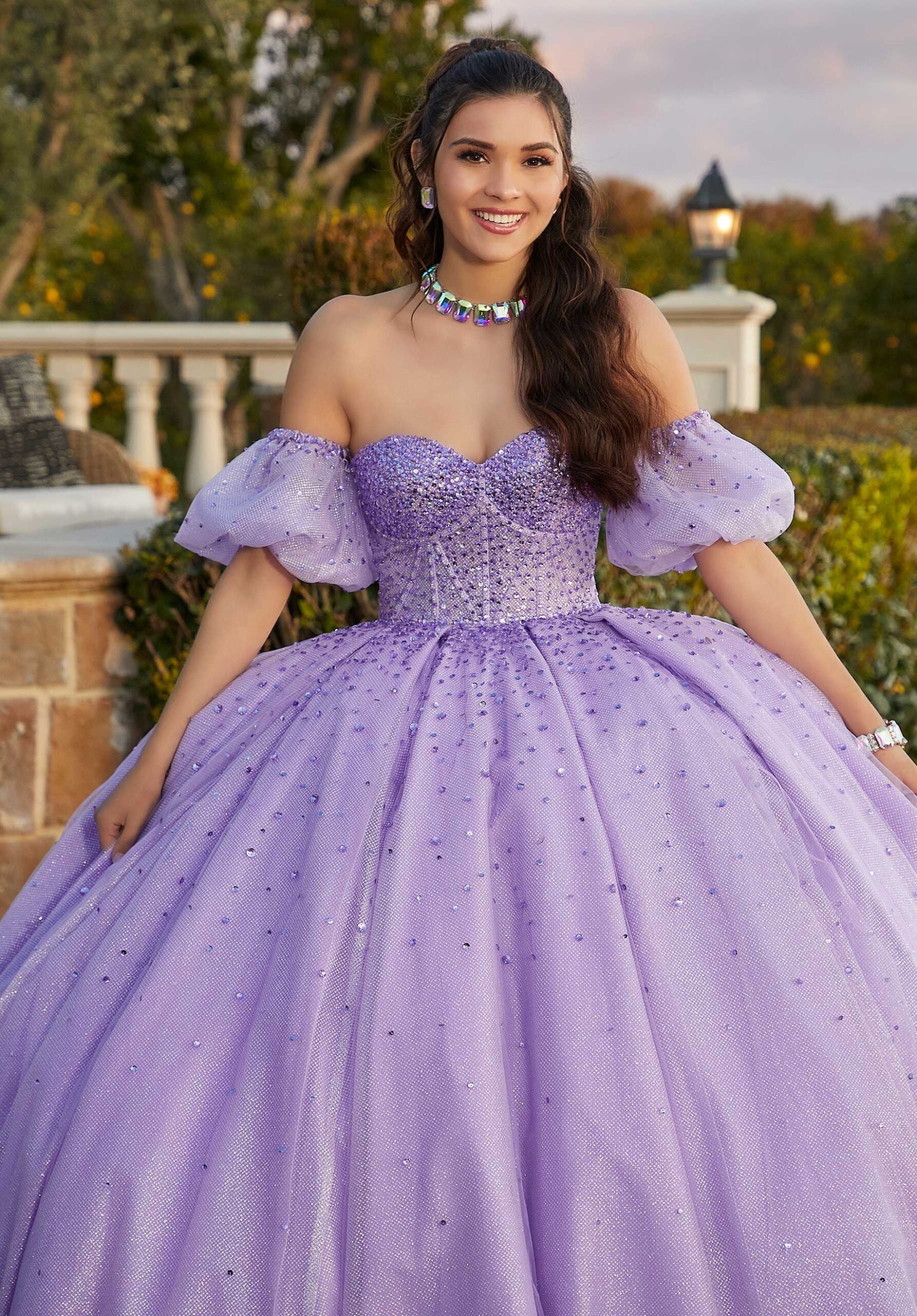 Sweetheart Floor-Length Tulle Quinceañera Ball Gown MGNY Madeline Gardner New York 89426