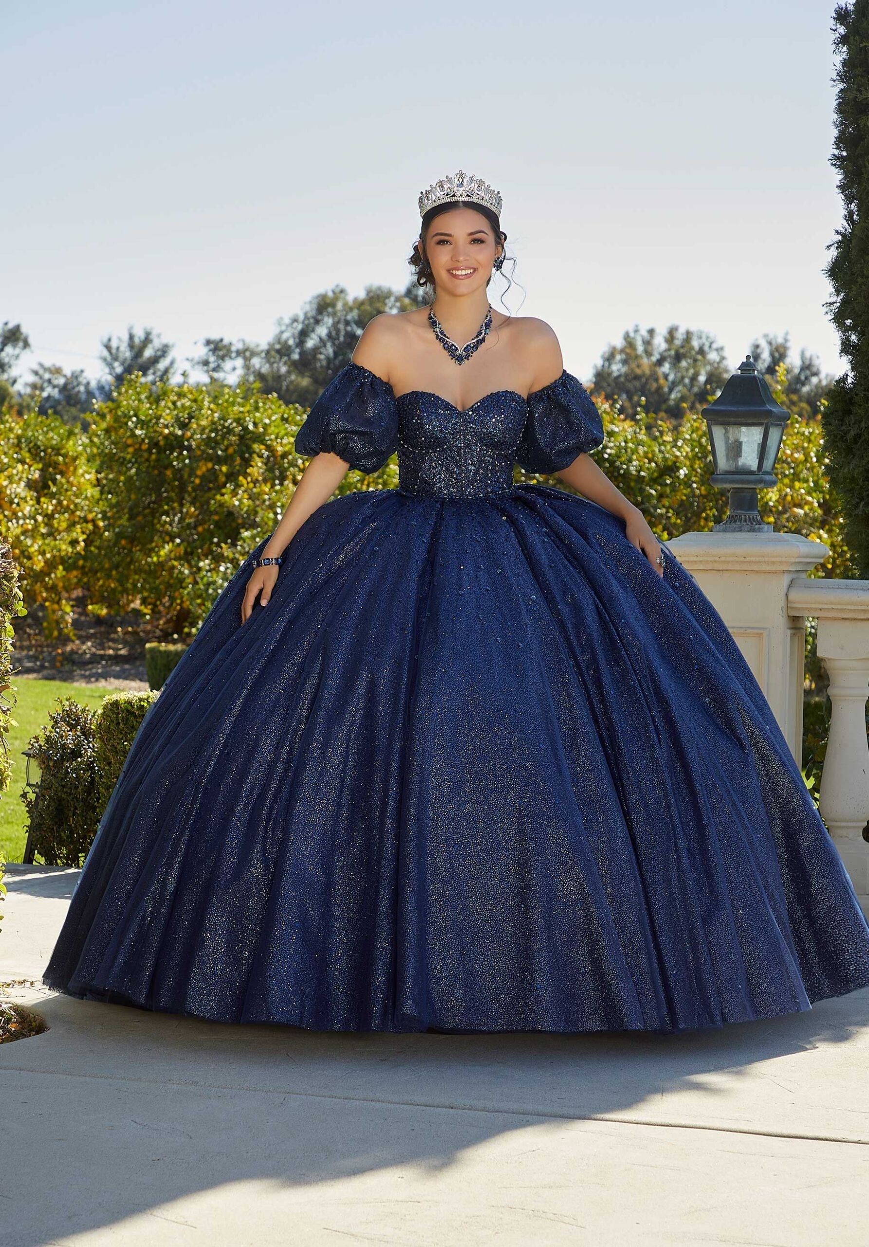 Sweetheart Floor-Length Tulle Quinceañera Ball Gown MGNY Madeline Gardner New York 89426